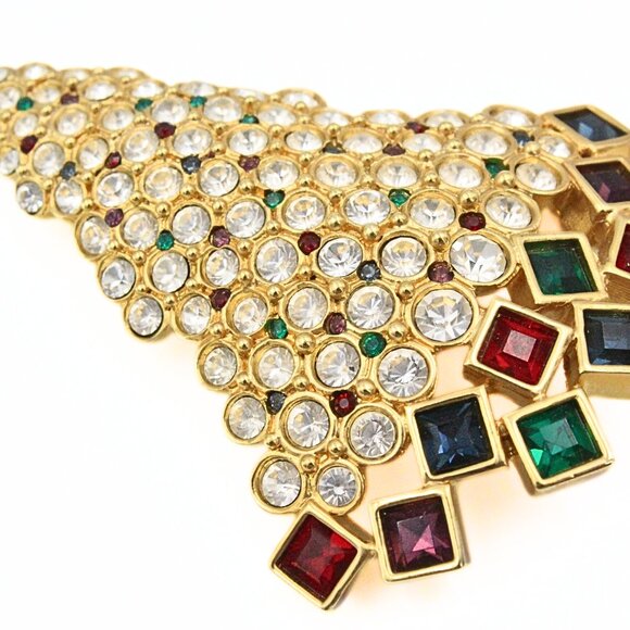 Illustrious SWAROVSKI Limited Edition 1999 Pave´Crystals Christmas Tree Brooch - Picture 7 of 9